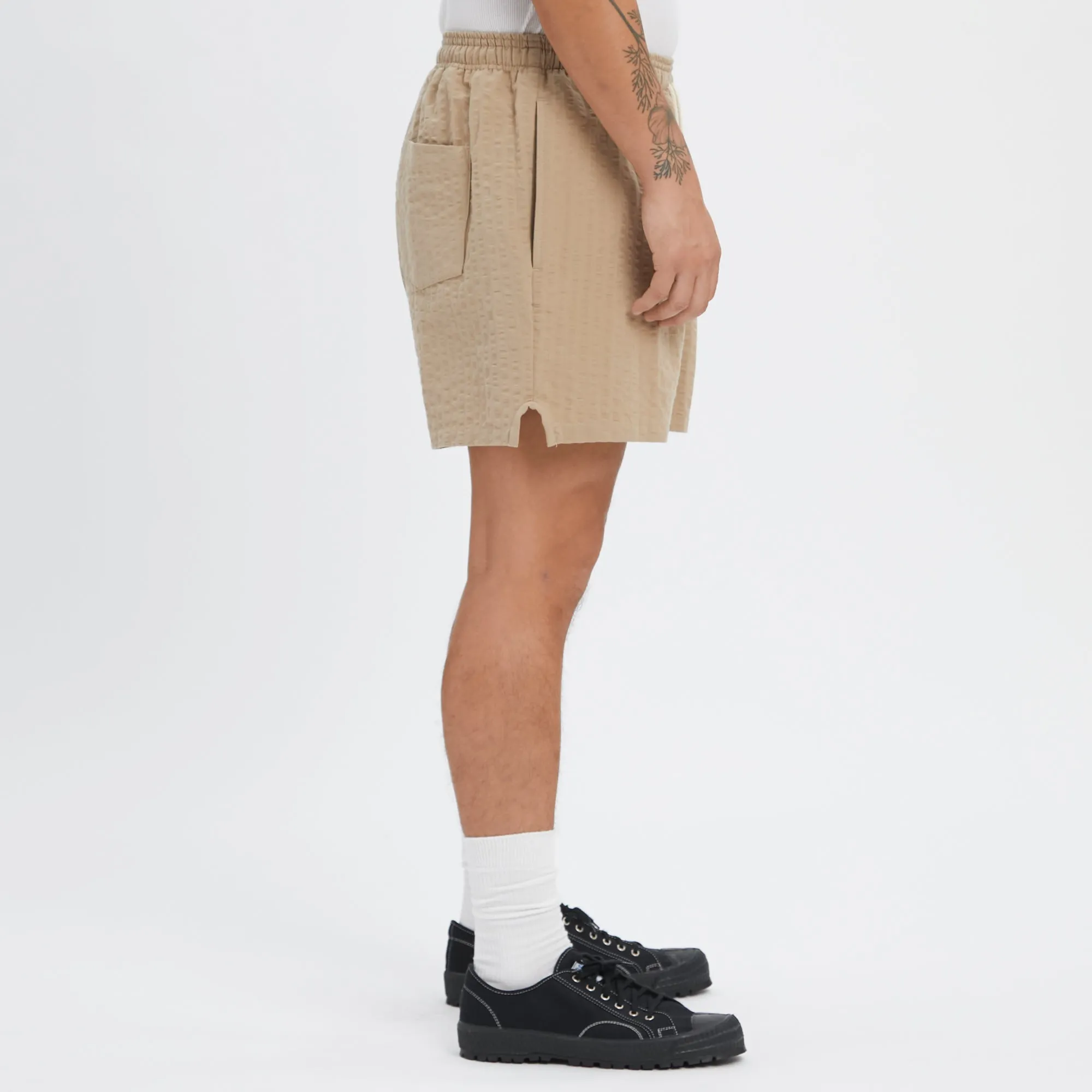 MT Short - Tan Puckered Cotton sold by S.K. Manor Hill product image thumbnail 4