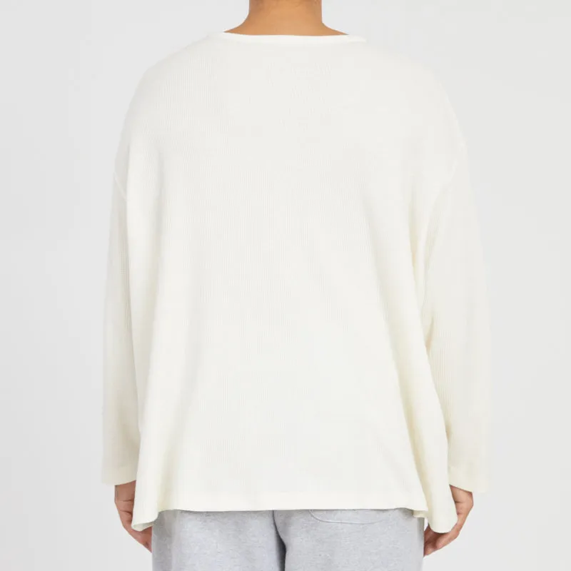 Waffle Thermal Long Sleeve T-Shirt - Natural Cotton sold by S.K. Manor Hill product image thumbnail 5