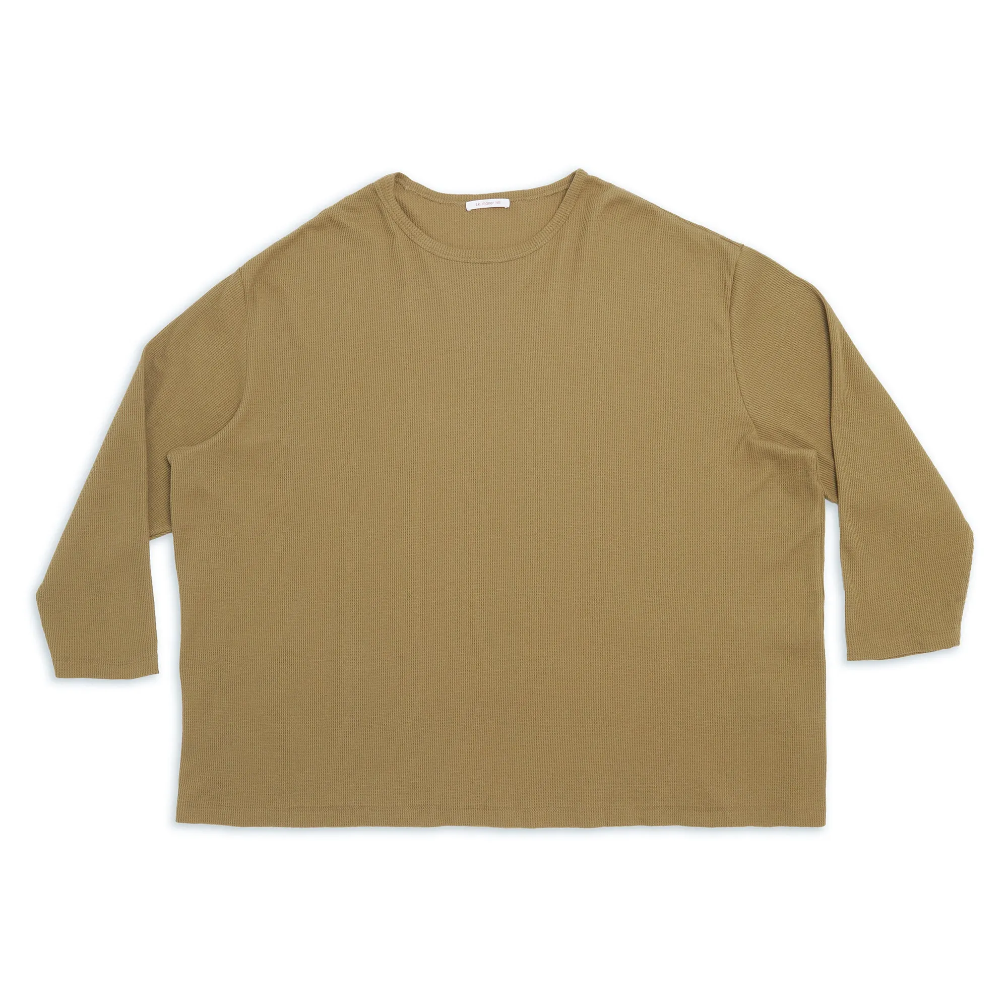 Waffle Thermal Long Sleeve T-Shirt - Olive Cotton sold by S.K. Manor Hill