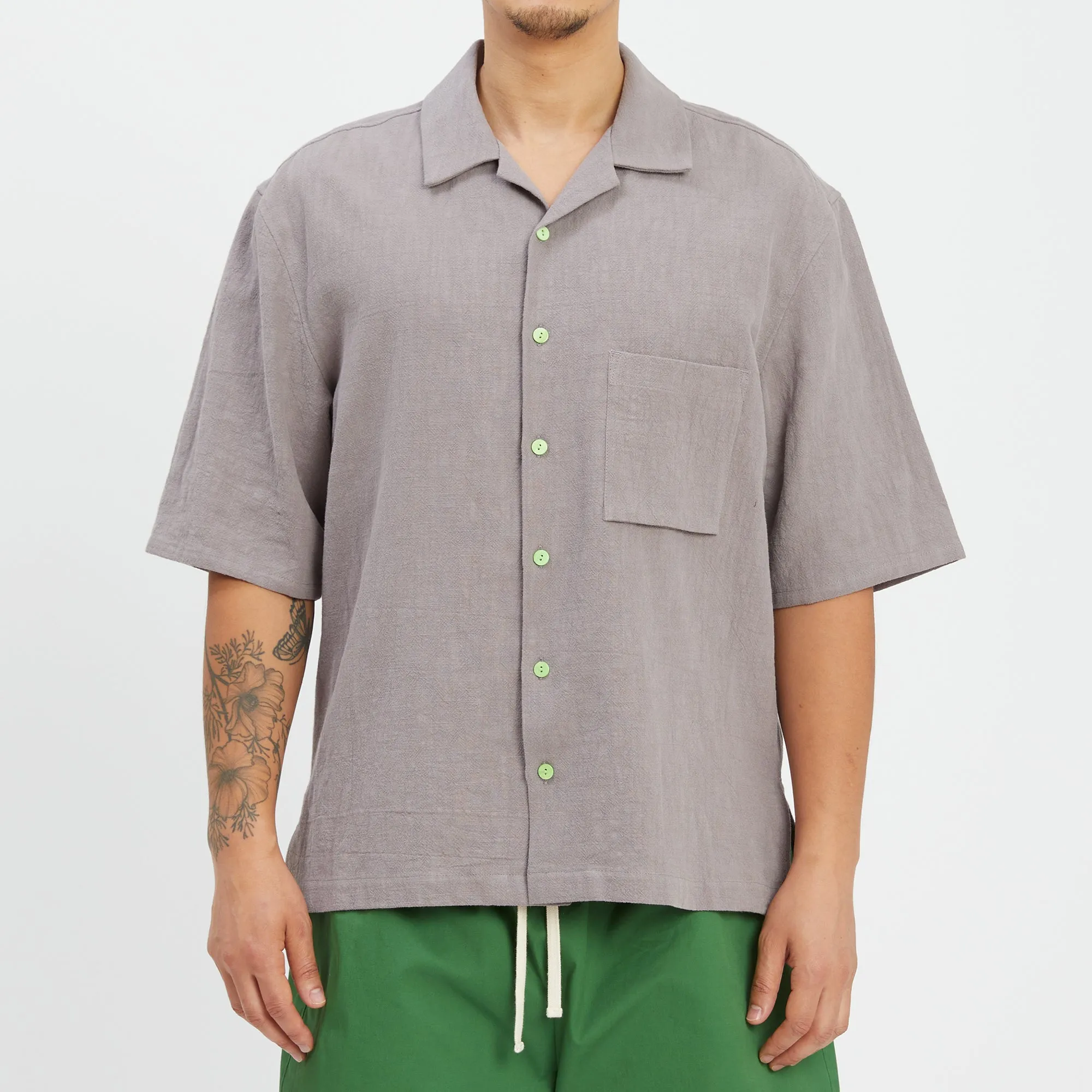 Aloha Shirt - Grey Ramie sold by S.K. Manor Hill product image thumbnail 2