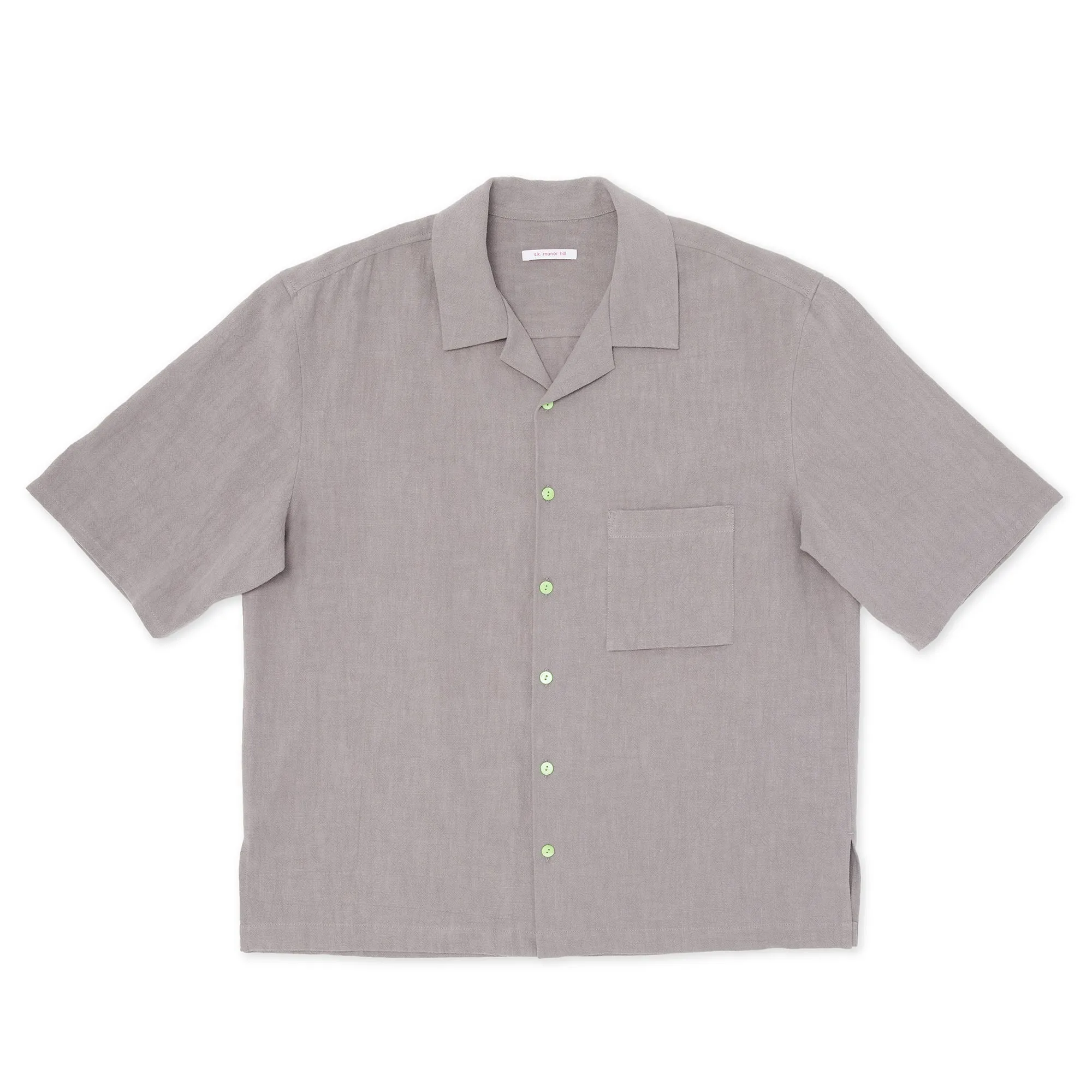Aloha Shirt - Grey Ramie sold by S.K. Manor Hill