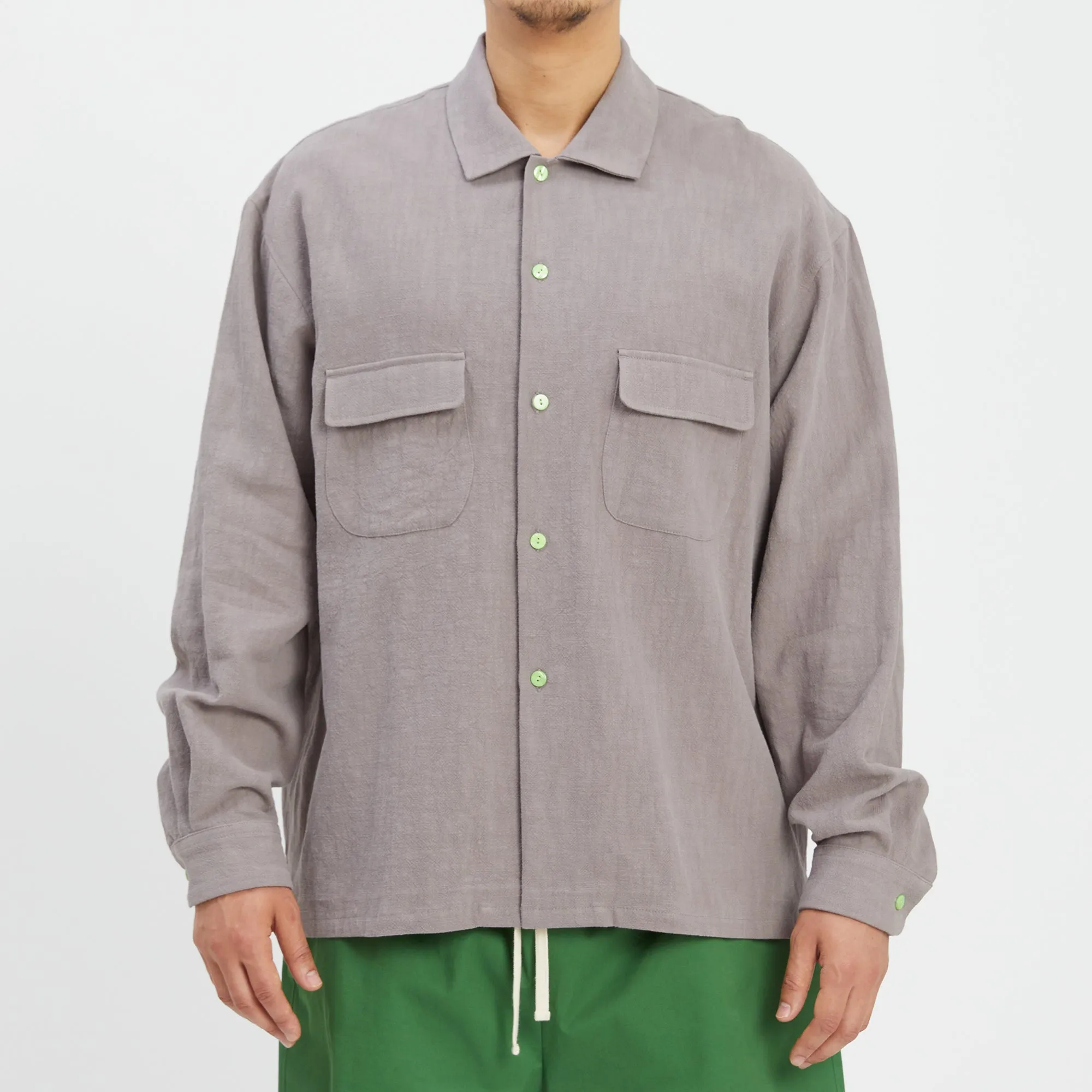 Warrick Shirt - Grey Ramie sold by S.K. Manor Hill product image thumbnail 3