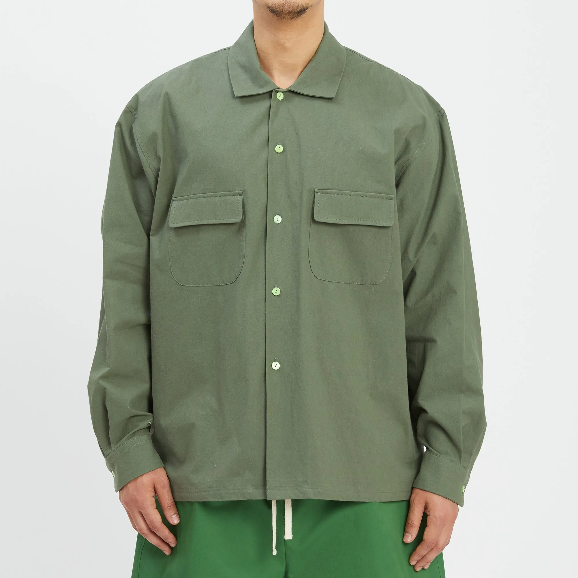 Warrick Shirt - Olive Cotton sold by S.K. Manor Hill product image thumbnail 3