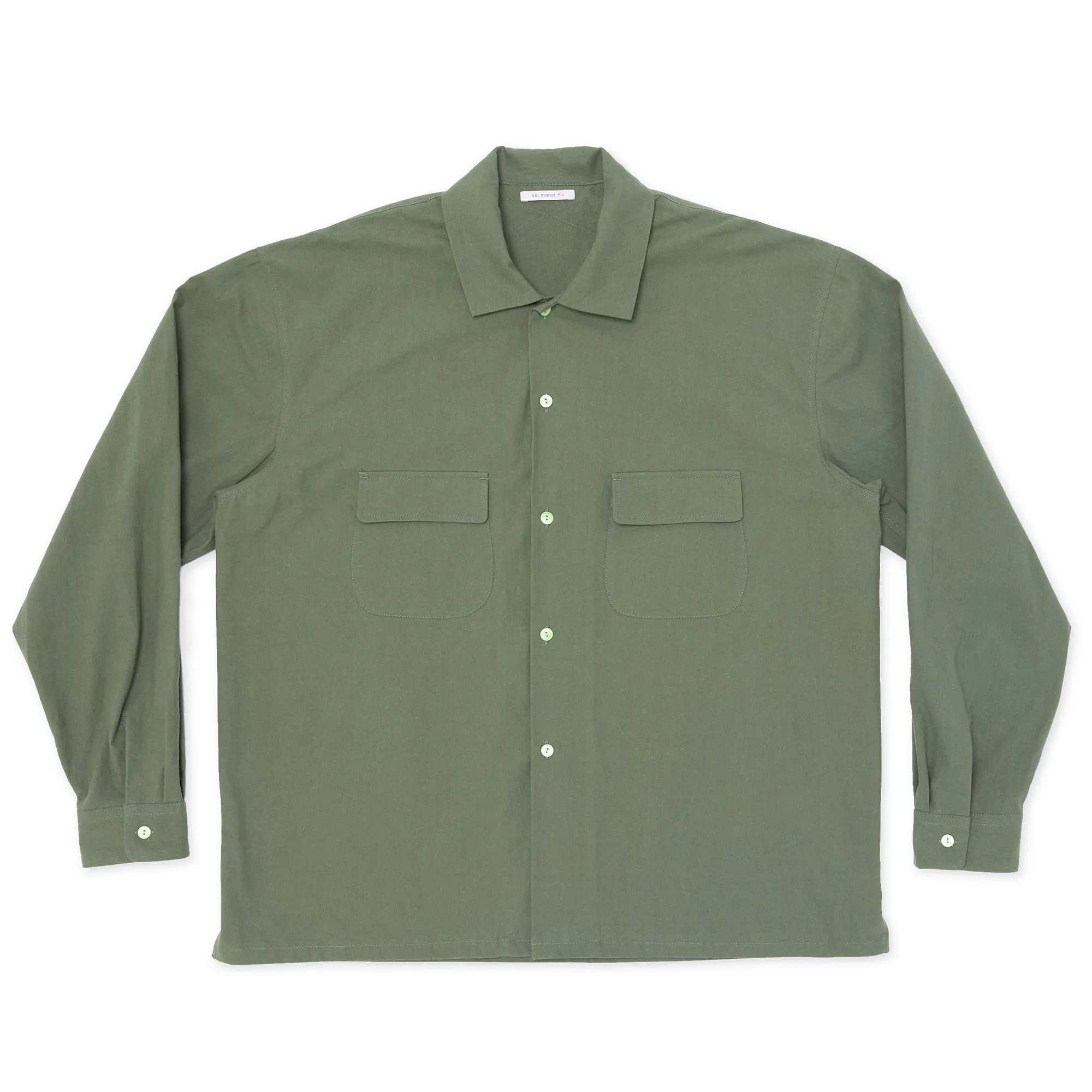 Warrick Shirt - Olive Cotton sold by S.K. Manor Hill