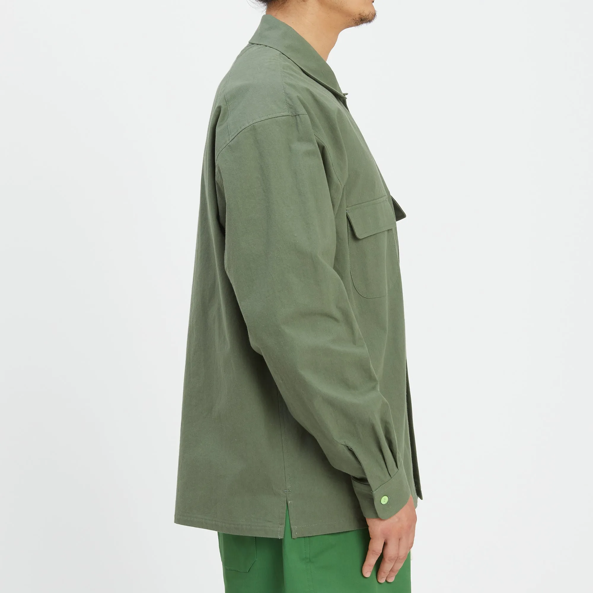 Warrick Shirt - Olive Cotton sold by S.K. Manor Hill product image thumbnail 4
