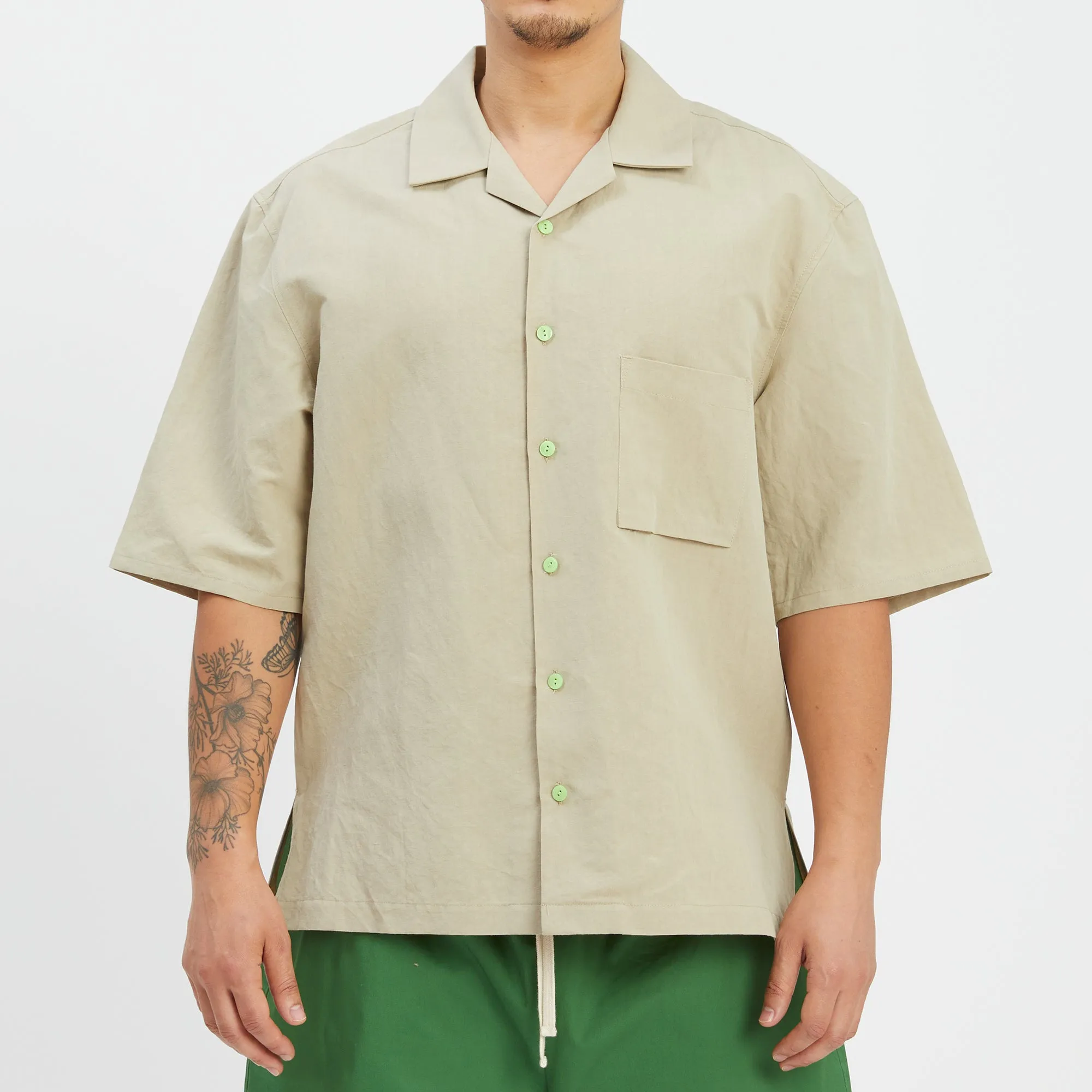 Aloha Shirt - Beige Linen / Cotton sold by S.K. Manor Hill product image thumbnail 3