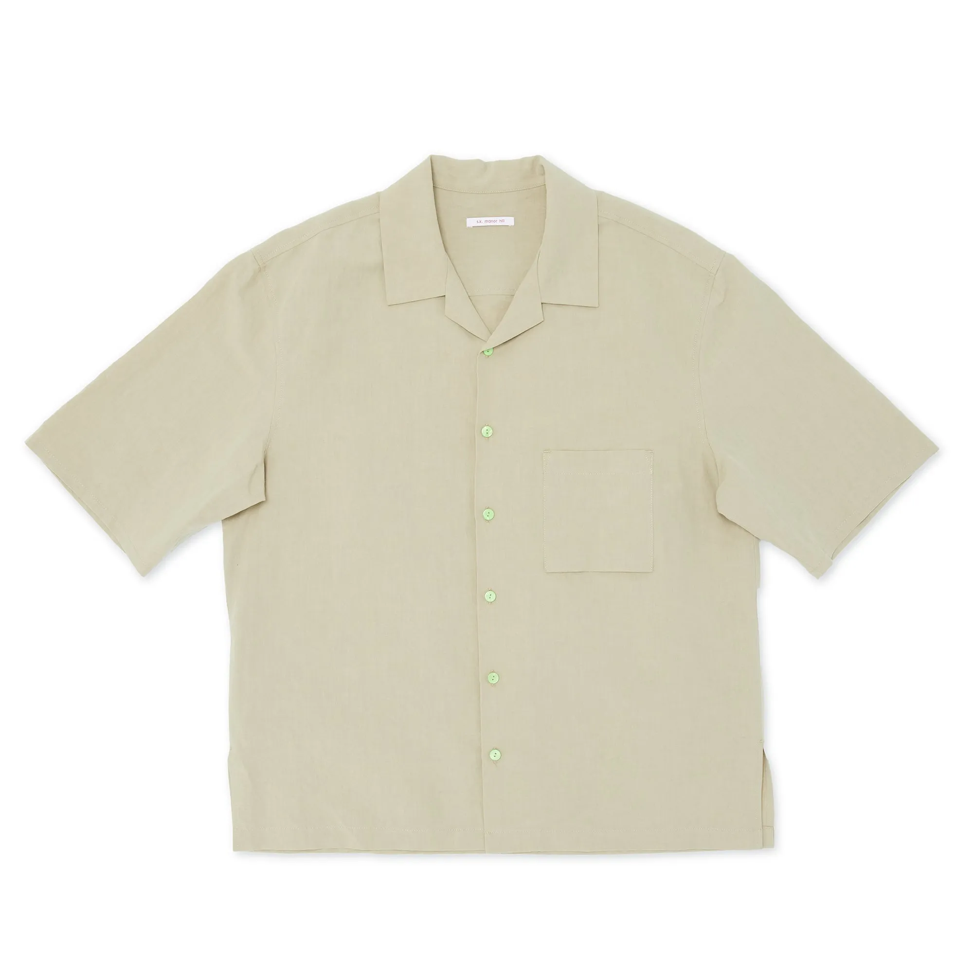 Aloha Shirt - Beige Linen / Cotton sold by S.K. Manor Hill