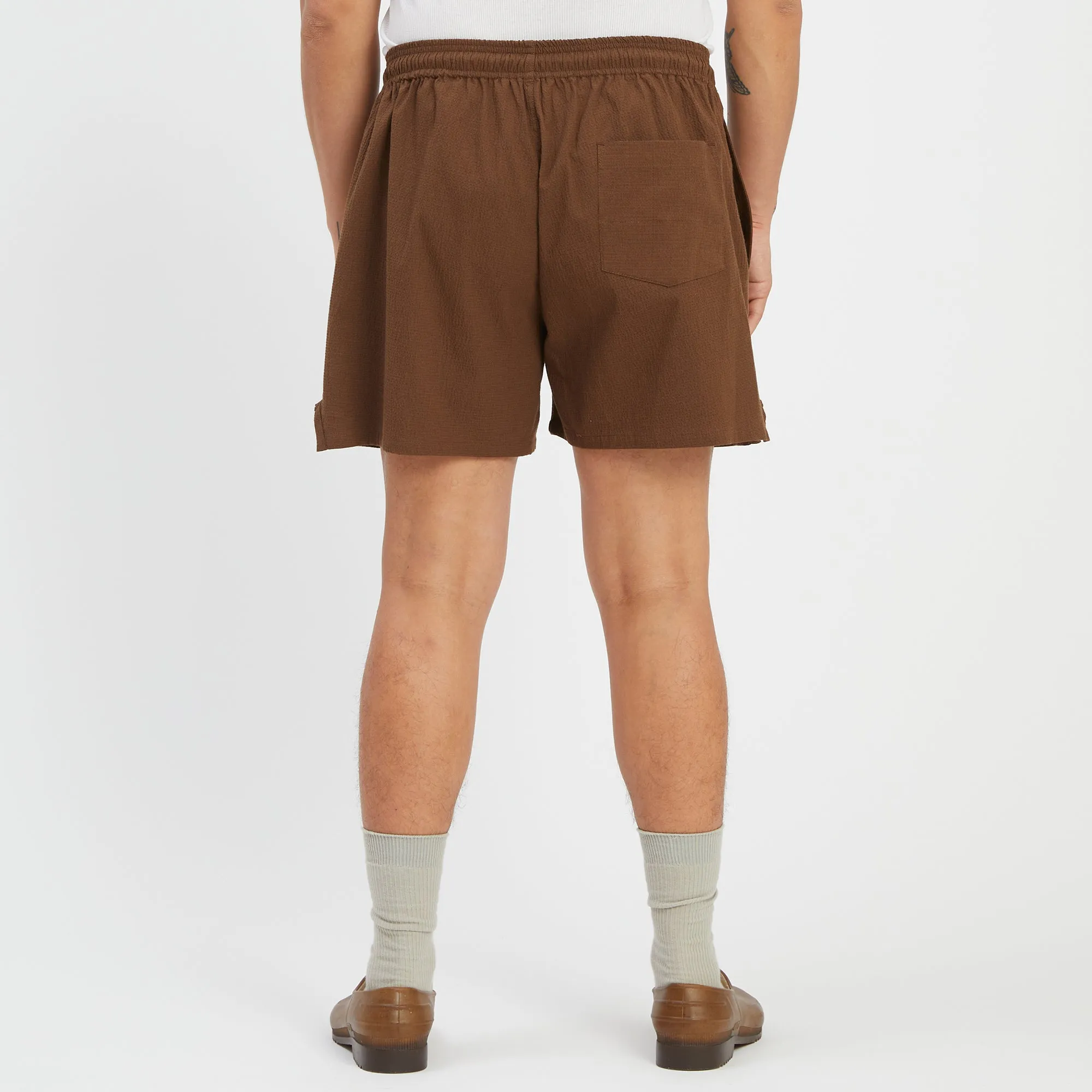 MT Short - Brown Puckered Cotton sold by S.K. Manor Hill product image thumbnail 5