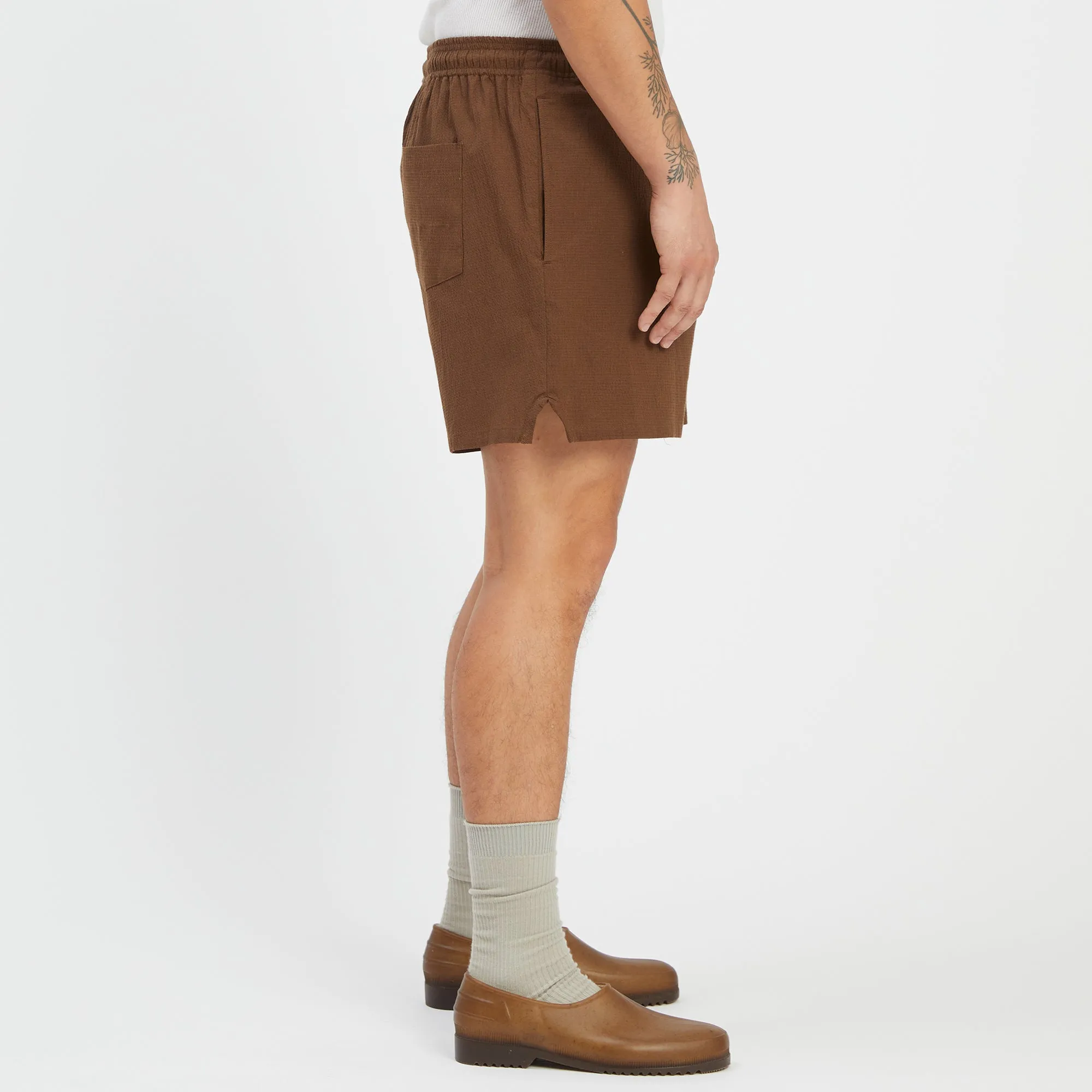 MT Short - Brown Puckered Cotton sold by S.K. Manor Hill product image thumbnail 4