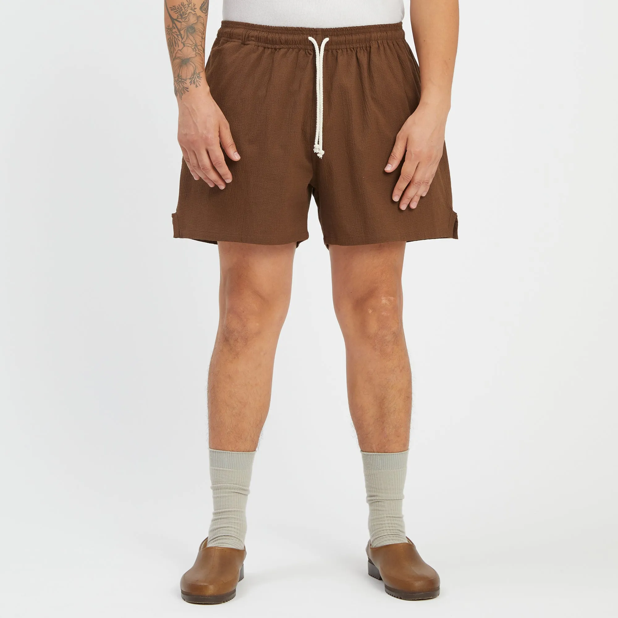 MT Short - Brown Puckered Cotton sold by S.K. Manor Hill product image thumbnail 3