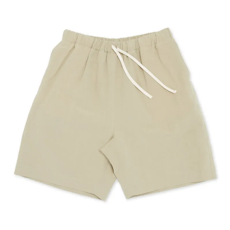 Barrack Short - Beige Linen / Cotton made by S.K. Manor Hill