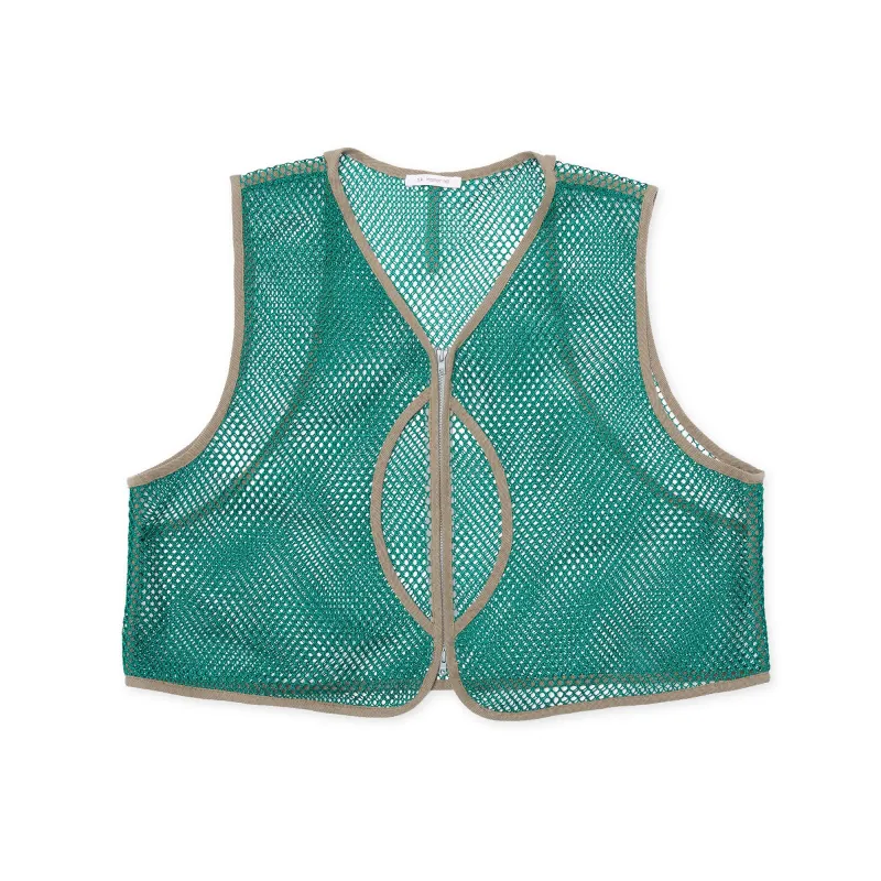 Trapper Vest - Green Mesh made by S.K. Manor Hill
