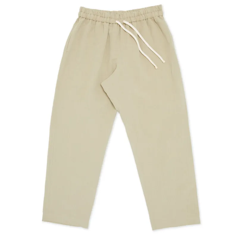Big Bronco Pant - Beige Linen / Cotton made by S.K. Manor Hill