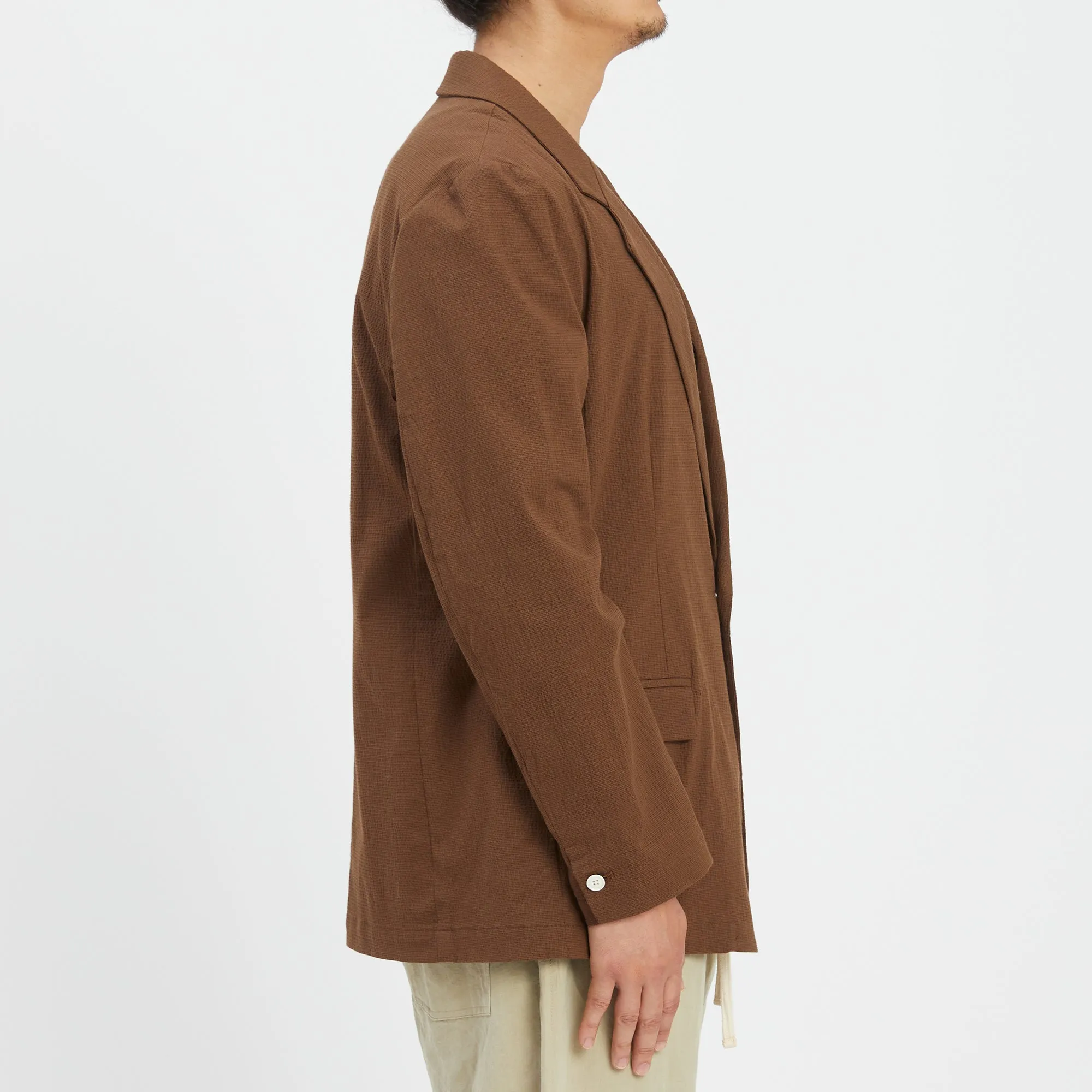 Julian Blazer - Brown Puckered Cotton sold by S.K. Manor Hill product image thumbnail 4