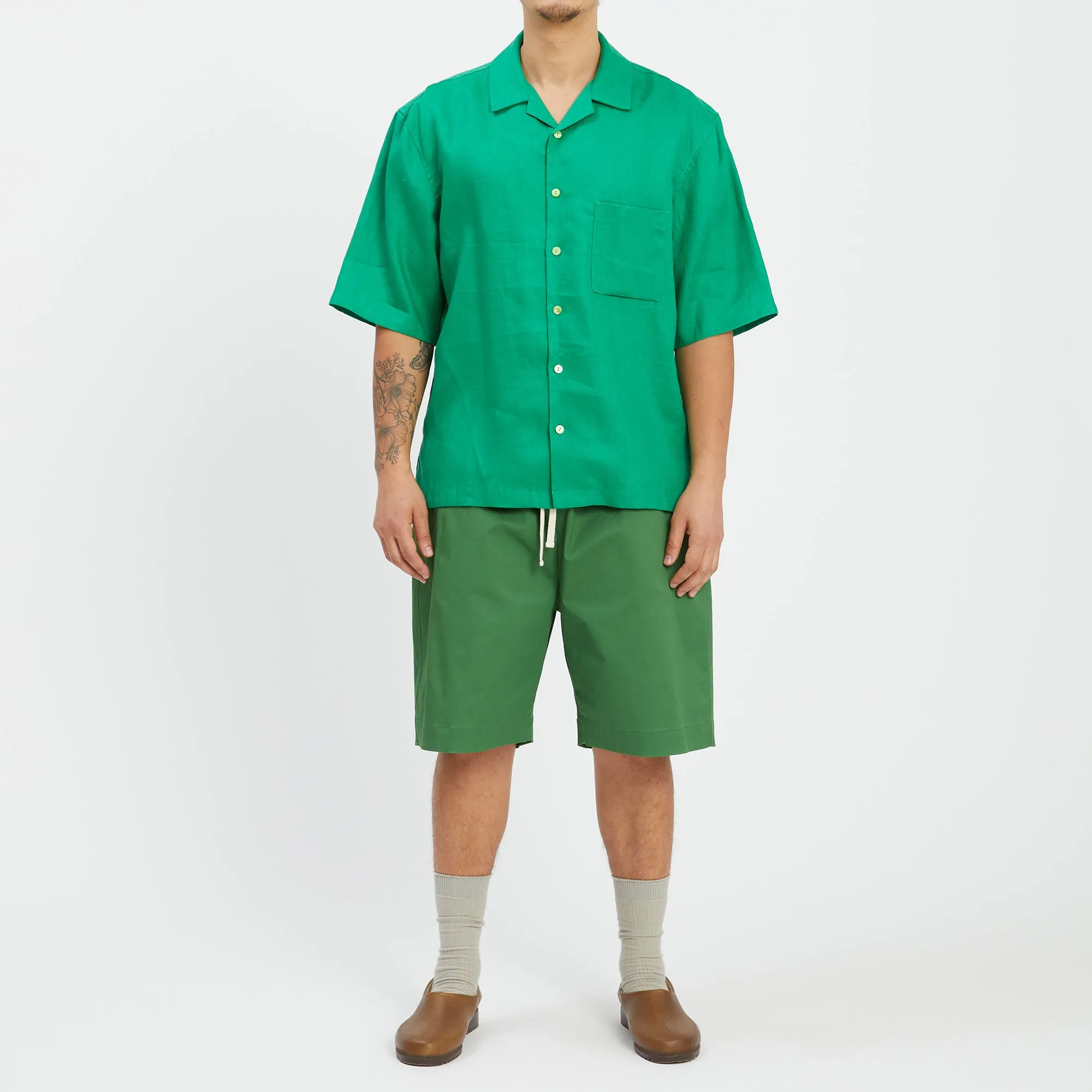Aloha Shirt - Kelly Green Linen / Rayon sold by S.K. Manor Hill product image thumbnail 2
