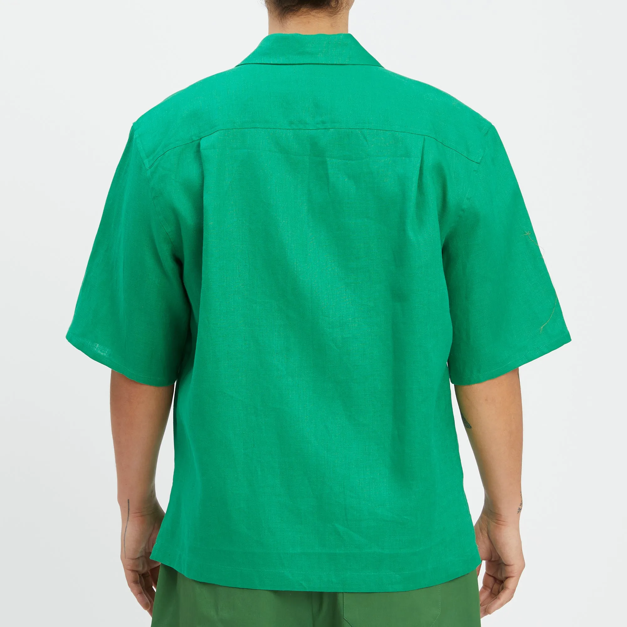 Aloha Shirt - Kelly Green Linen / Rayon sold by S.K. Manor Hill product image thumbnail 5