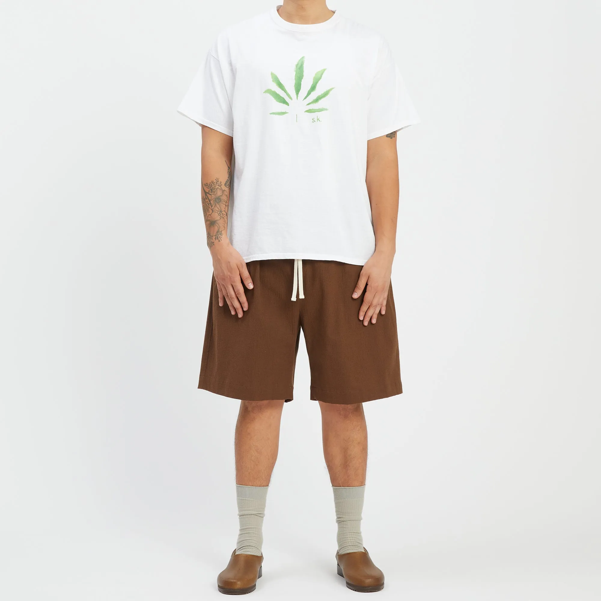 Barrack Short - Brown Puckered Cotton sold by S.K. Manor Hill product image thumbnail 2