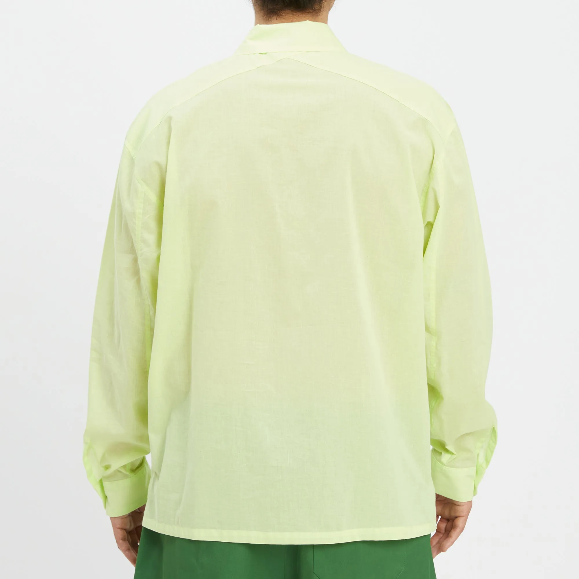 Warrick Shirt - Lime Translucent Cotton sold by S.K. Manor Hill product image thumbnail 5