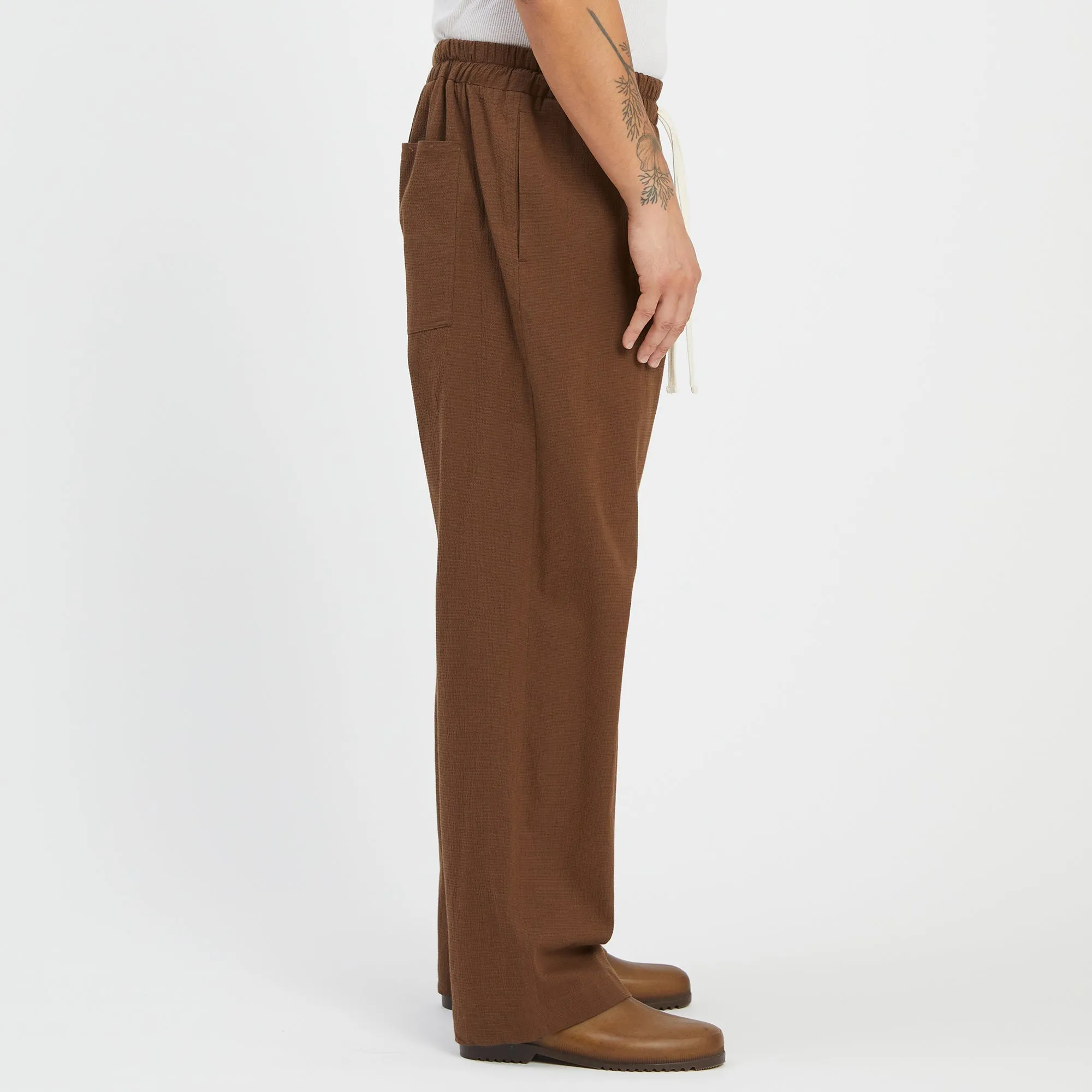 Big Bronco Pant - Brown Puckered Cotton sold by S.K. Manor Hill product image thumbnail 4