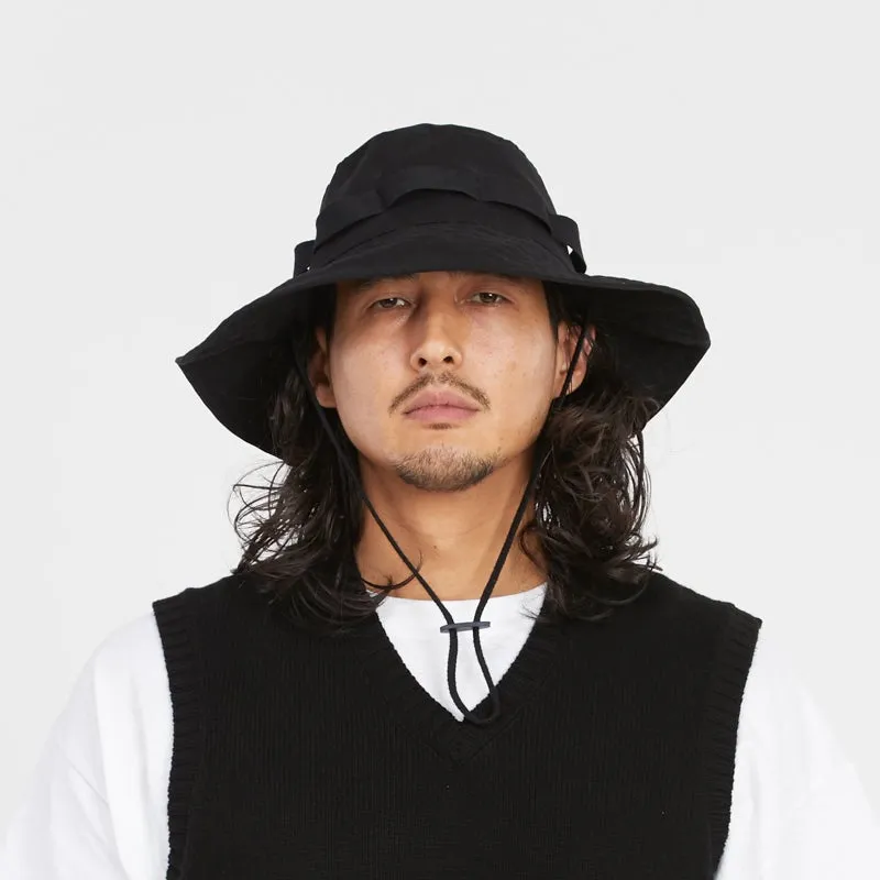 Boonie Bucket Hat - Black Waxed Cotton/Nylon sold by S.K. Manor Hill product image thumbnail 3