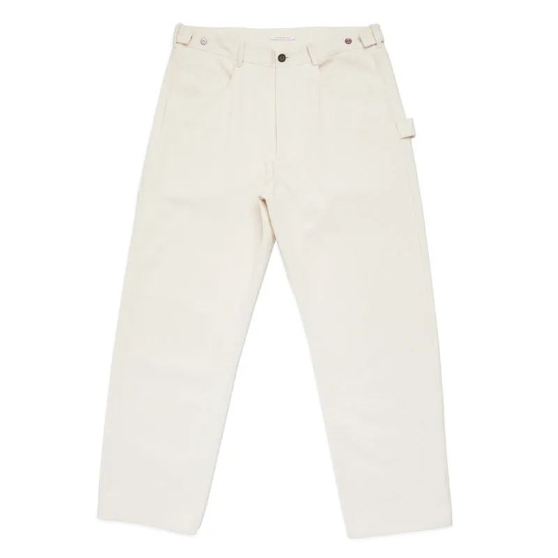 Mason Pant - Natural Brushed Cotton Twill made by S.K. Manor Hill