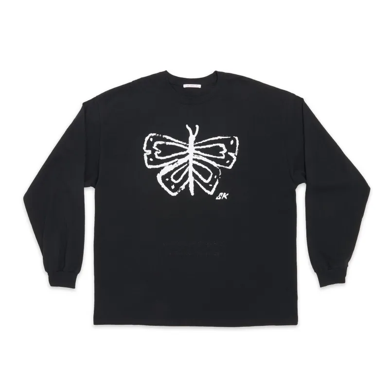 LS Butterfly T-Shirt – Black Cotton made by S.K. Manor Hill