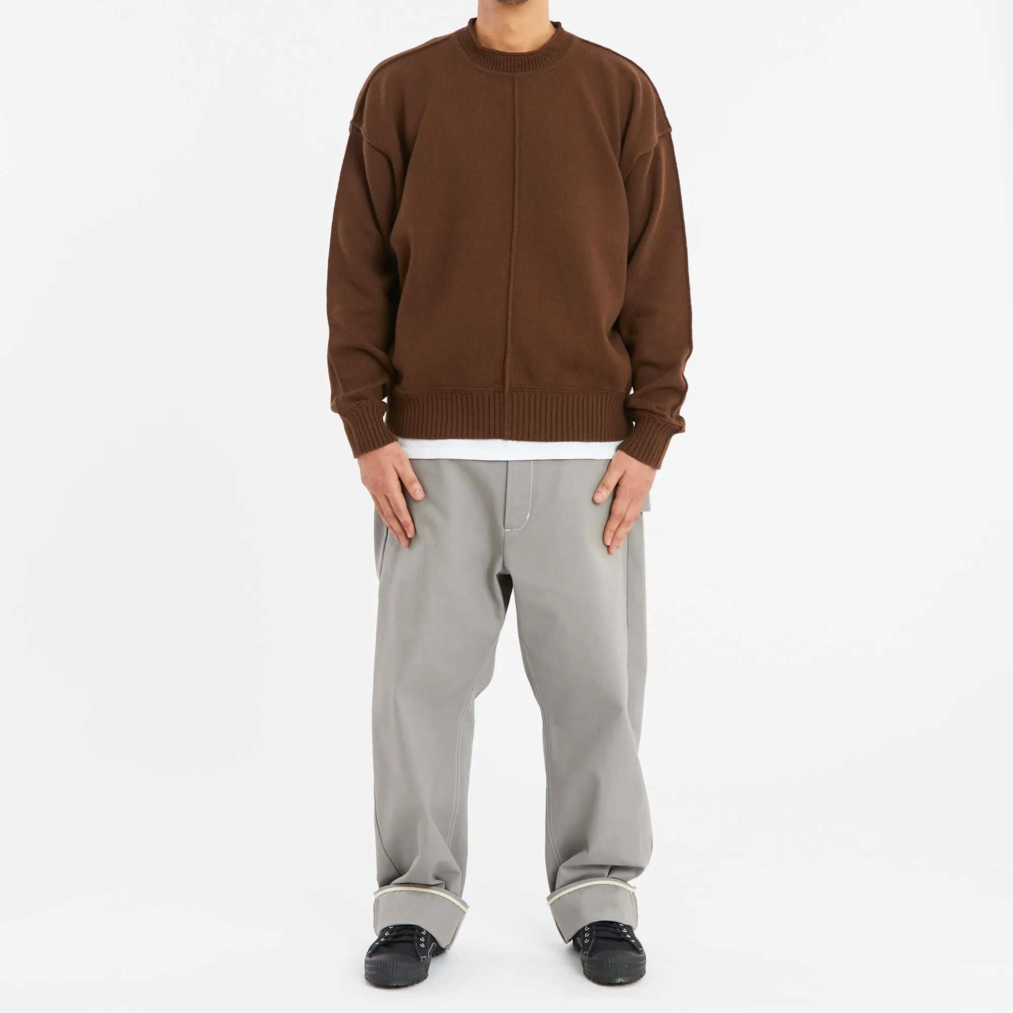 Wharf Sweater - Brown Cotton sold by S.K. Manor Hill product image thumbnail 2