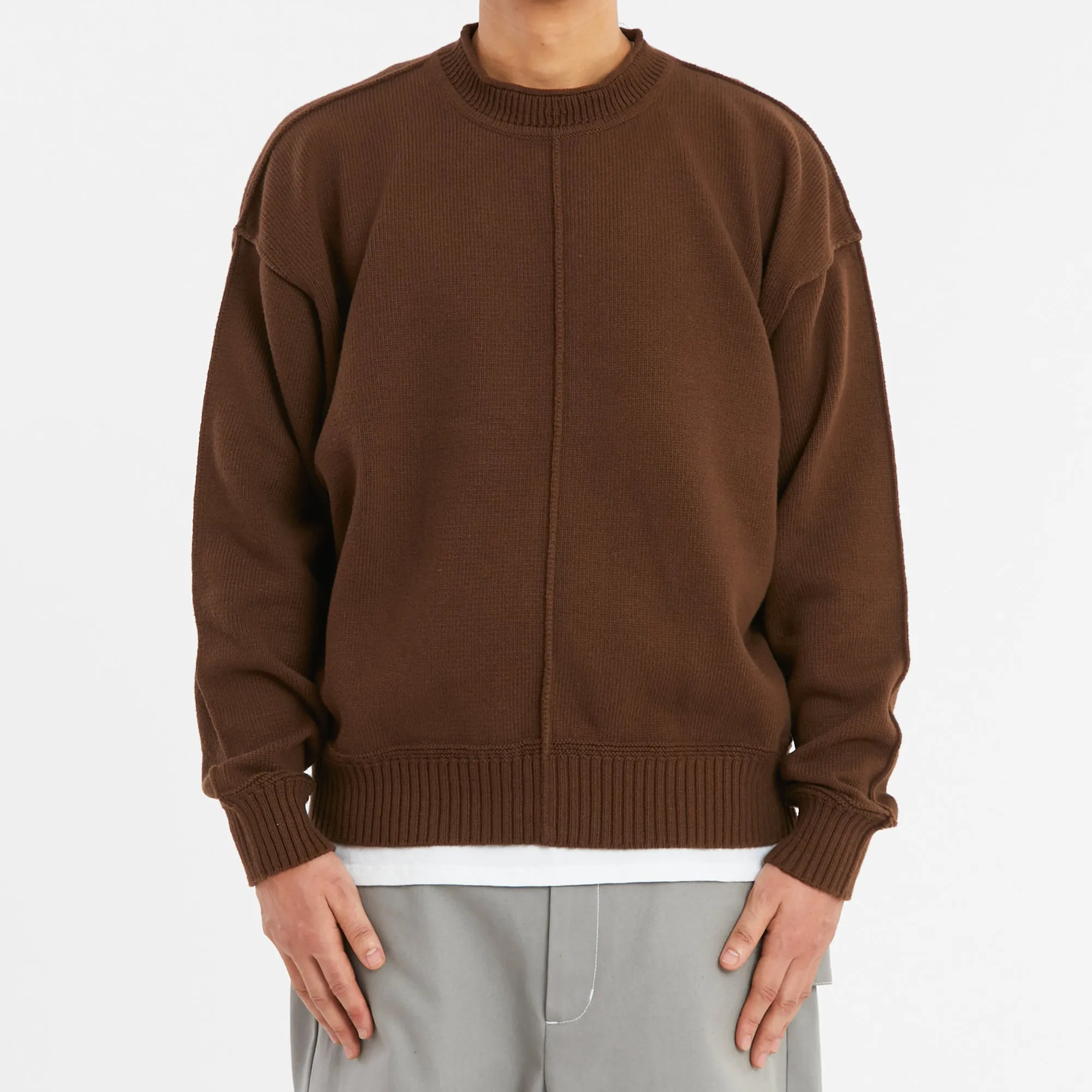 Wharf Sweater - Brown Cotton sold by S.K. Manor Hill product image thumbnail 3