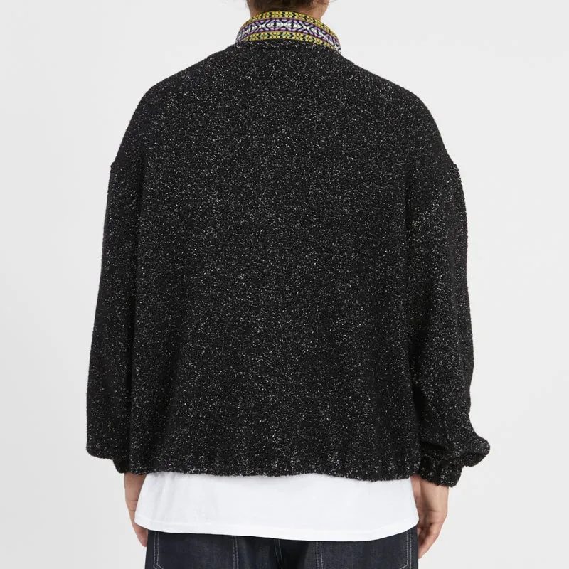 Half Zip Fleece - Black Wool Pile (Natural Speckle) sold by S.K. Manor Hill product image thumbnail 5