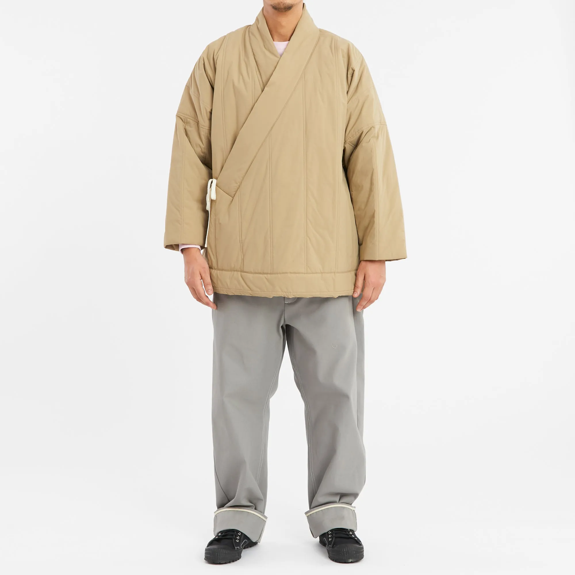 Big Folk Robe - Tan Quilted Recycled Nylon WR sold by S.K. Manor Hill product image thumbnail 2