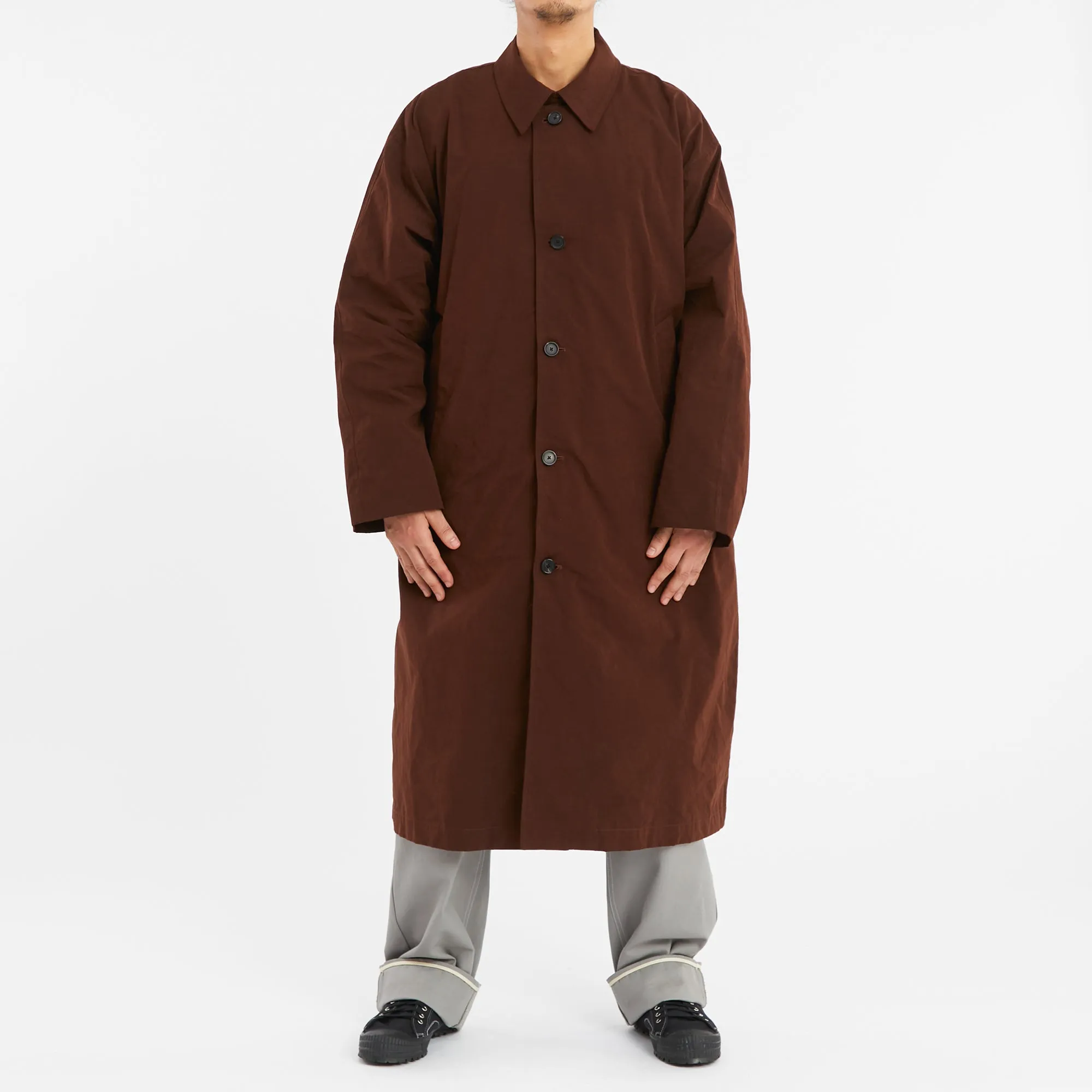 Mountain Trench Coat - Brown Waxed Cotton/Nylon WR sold by S.K. Manor Hill product image thumbnail 2