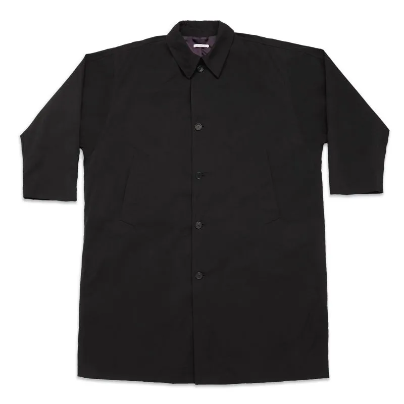 Mountain Trench Coat - Black Waxed Cotton/Nylon WR made by S.K. Manor Hill