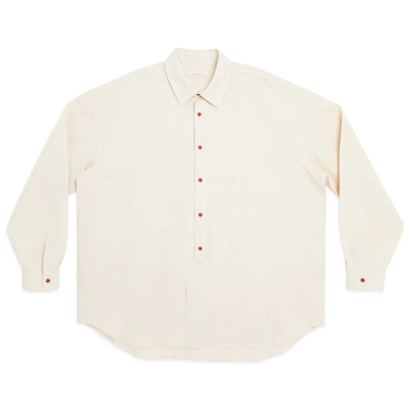 Savant Shirt - Bone Linen Cotton made by S.K. Manor Hill