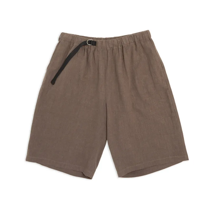 Palego Short - Brown Ramie made by S.K. Manor Hill