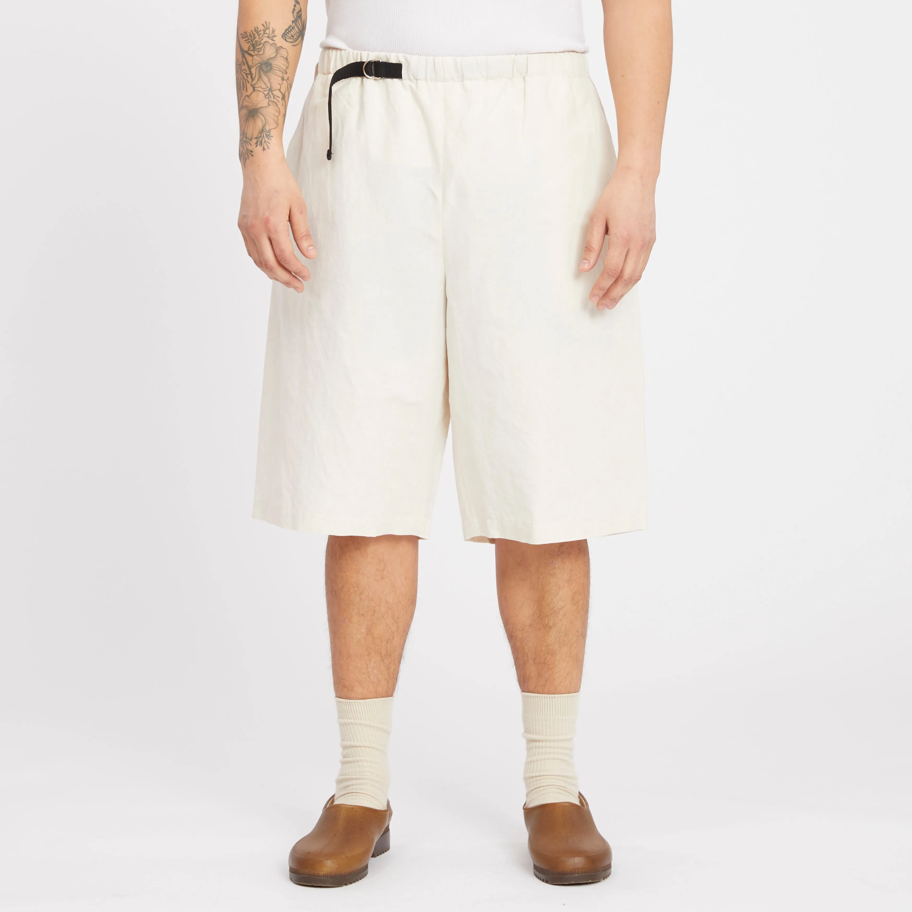 Palego Short - Bone Linen/Cotton sold by S.K. Manor Hill product image thumbnail 3