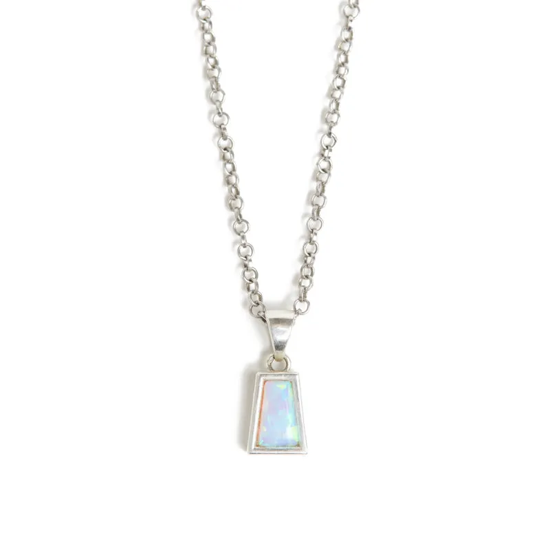 Opal Pendant Sterling Silver Necklace made by S.K. Manor Hill