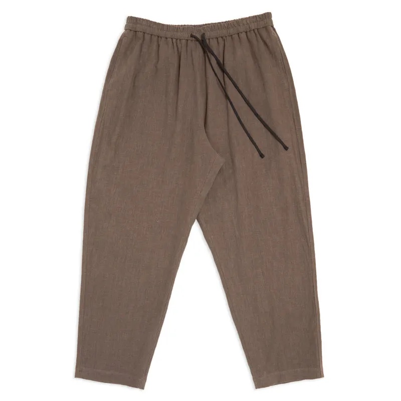 Bronco Pant - Brown Ramie made by S.K. Manor Hill