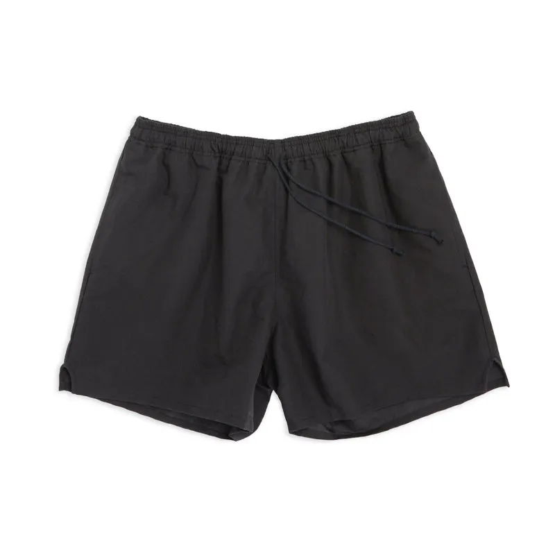 MT Short - Black Coated Linen/Cotton made by S.K. Manor Hill