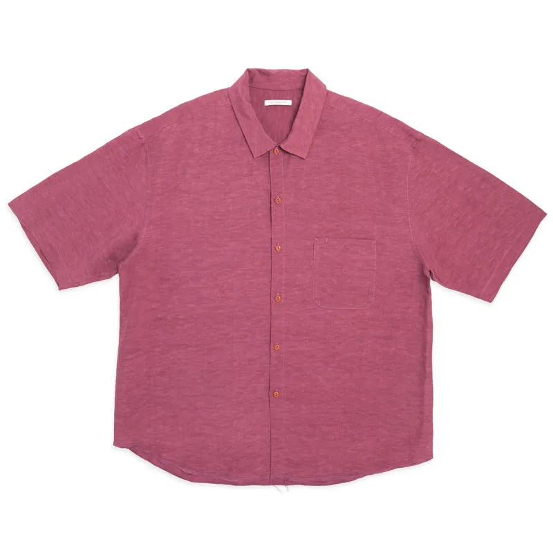 Sage Shirt - Magenta Viscose Linen made by S.K. Manor Hill