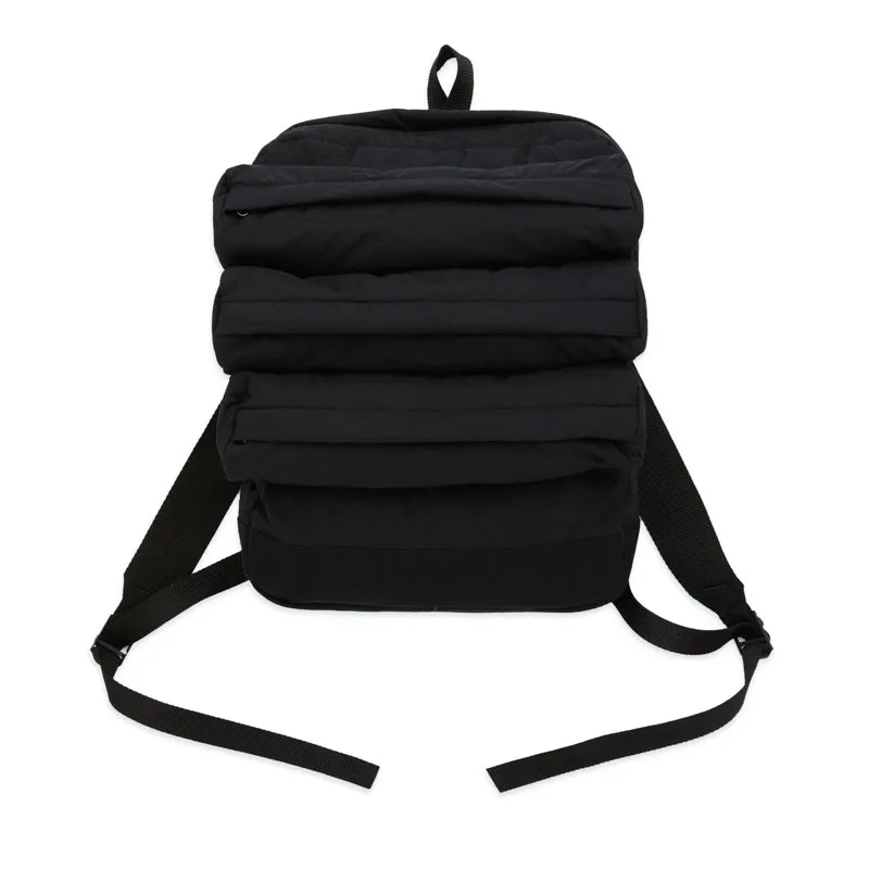 Day Pack - Black Quilted Recycled Nylon WR made by S.K. Manor Hill