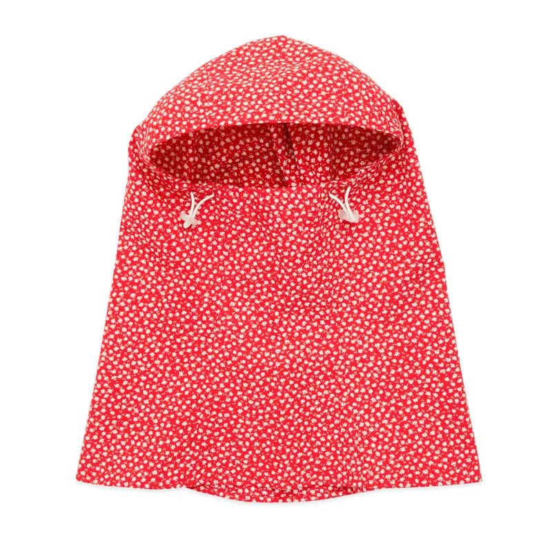 Hood - Red Floral Cotton made by S.K. Manor Hill