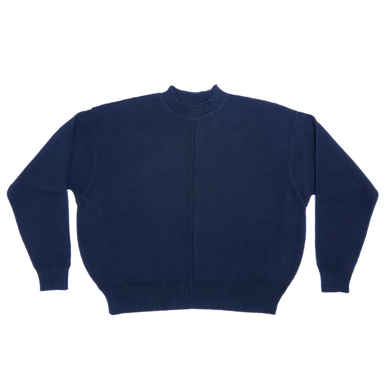 Wharf Sweater - Navy Cotton made by S.K. Manor Hill