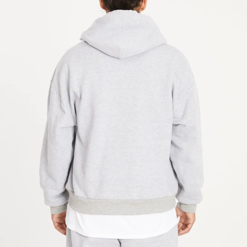 Reversible Evert Hoodie - Heather Grey Cotton Fleece sold by S.K. Manor Hill product image thumbnail 5