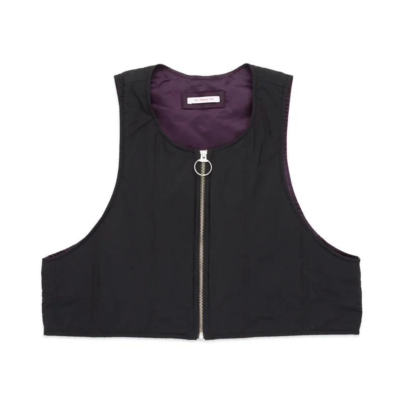 Kit Vest - Black Quilted Recycled Nylon WR made by S.K. Manor Hill