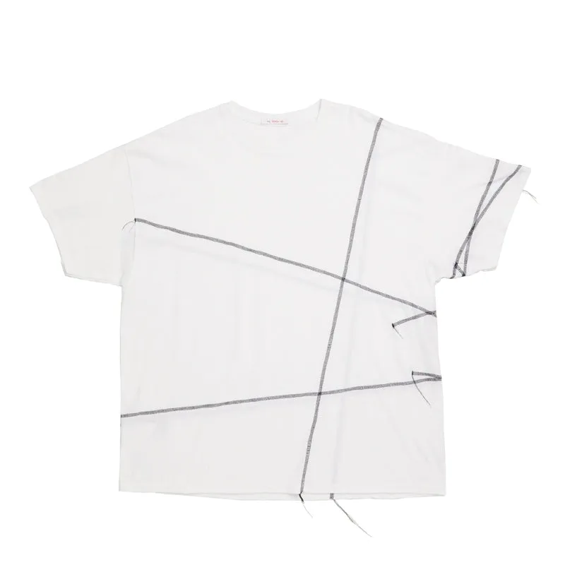 Cover Stitch T-Shirt - White w/ Black sold by S.K. Manor Hill