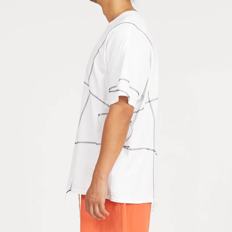 Cover Stitch T-Shirt - White w/ Black sold by S.K. Manor Hill product image thumbnail 4