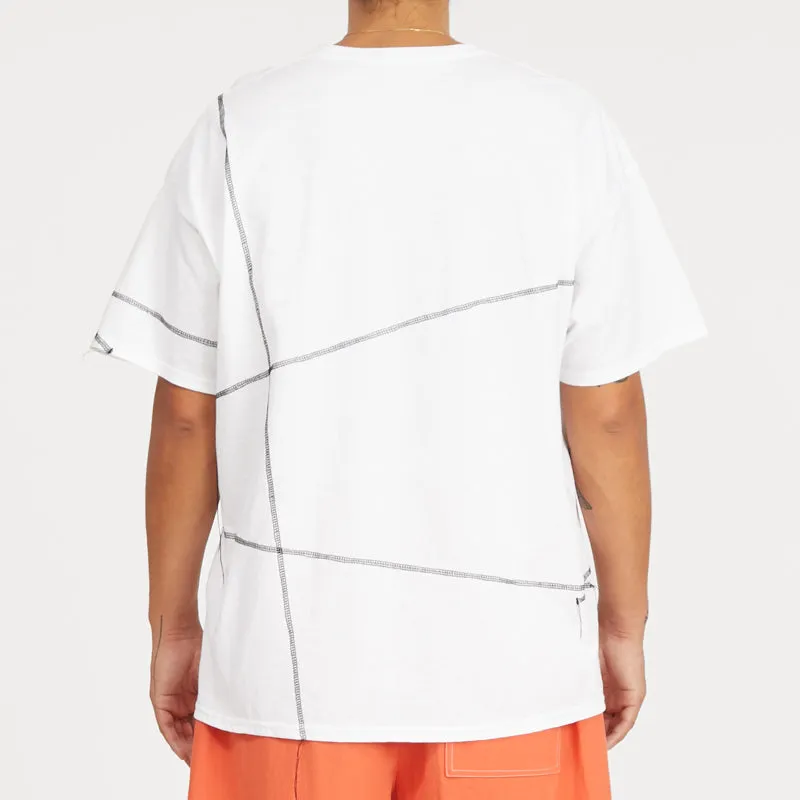 Cover Stitch T-Shirt - White w/ Black sold by S.K. Manor Hill product image thumbnail 5