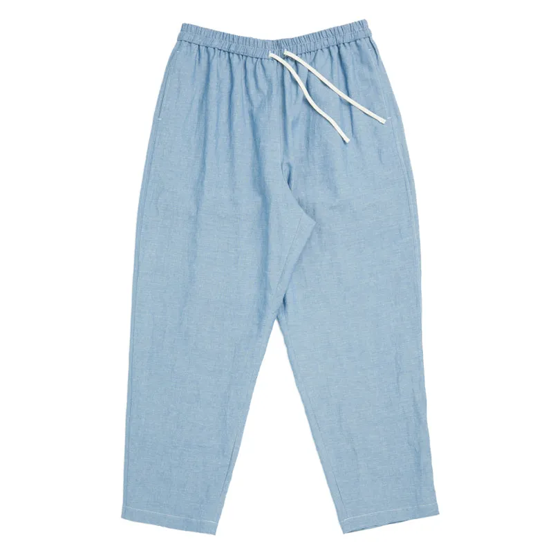 Bronco Pant- Indigo Cotton/Linen made by S.K. Manor Hill