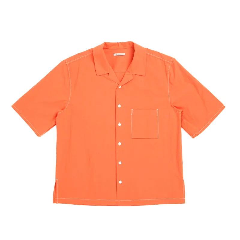 Aloha Shirt - Orange Cotton sold by S.K. Manor Hill