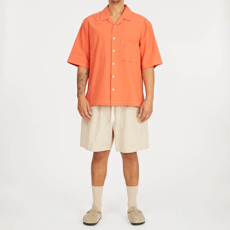 Aloha Shirt - Orange Cotton sold by S.K. Manor Hill product image thumbnail 2